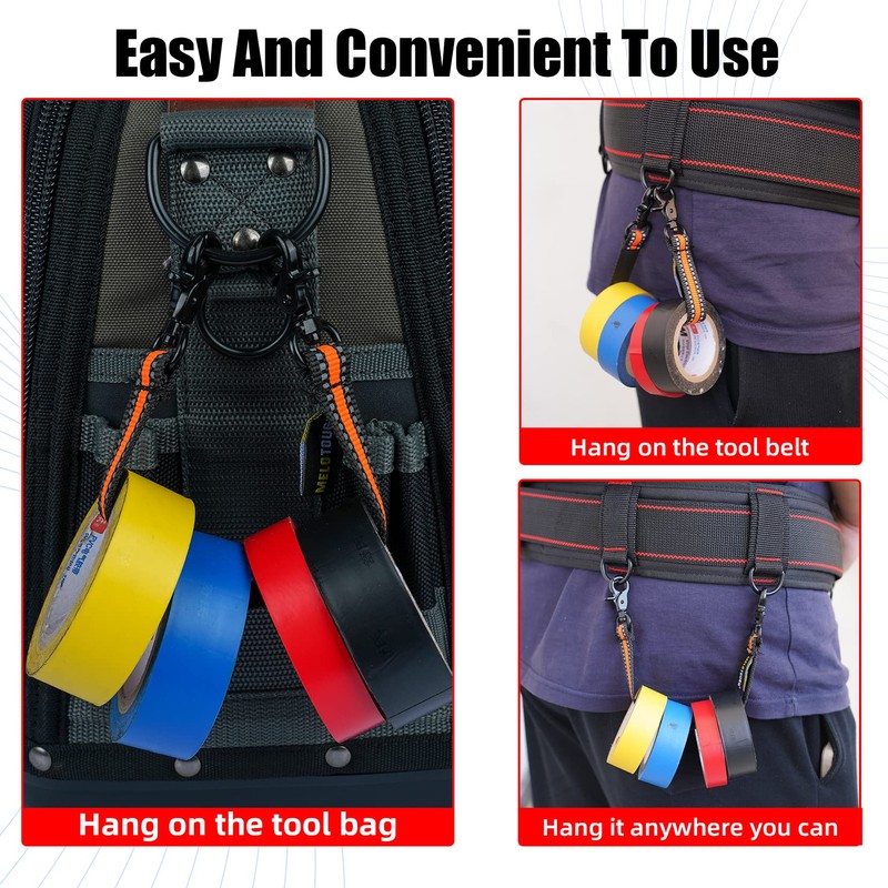 MELOTOUGH Electrical Tape Holder Tape Thong with Trigger Snap Hook