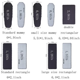 windhike Ultralight Sleeping Pad, Ultra-light Inflating Camping Mat, 415g-620g, R-value 3.5/5.8, 7cm Thickened, Space-Saving, Lightweight Camping Equipment (R5.8-Rectangles - Plus)