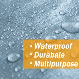 14x18 Heavy Duty Tarp Cove Multi Purpose Protective Cover - Durable, Waterproof, Weather Proof, Rip and Tear Resistant - Siver Black