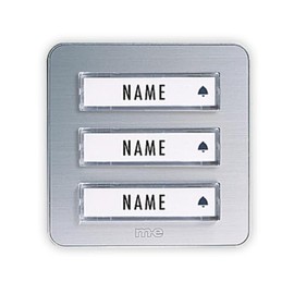 m-e modern-electronics KLINGELTASTER KTA 3 FAM. SILBER