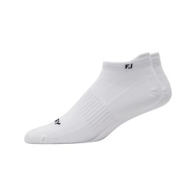 FootJoy Men's ProDry Lightweight Roll Tab Socks, White, Fits Shoe Size 7-12