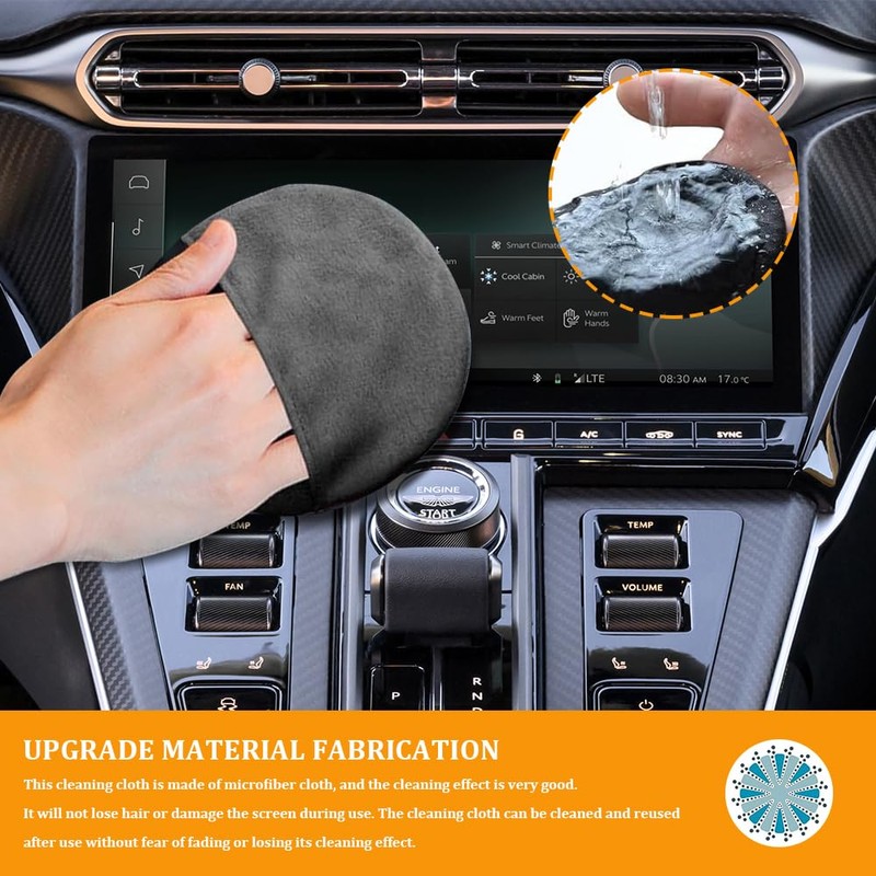 Car Screen Cleaner, Microfiber Auto Screen Cleaning Pad, Foldable Touch