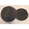 Ankyo Dark Gray Rope Basket with Lid Woven Cotton Round