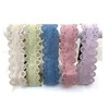 Ultrasuede Laser Cut Headband with Adjustable Elastic (Muted Pastels) (Pink)
