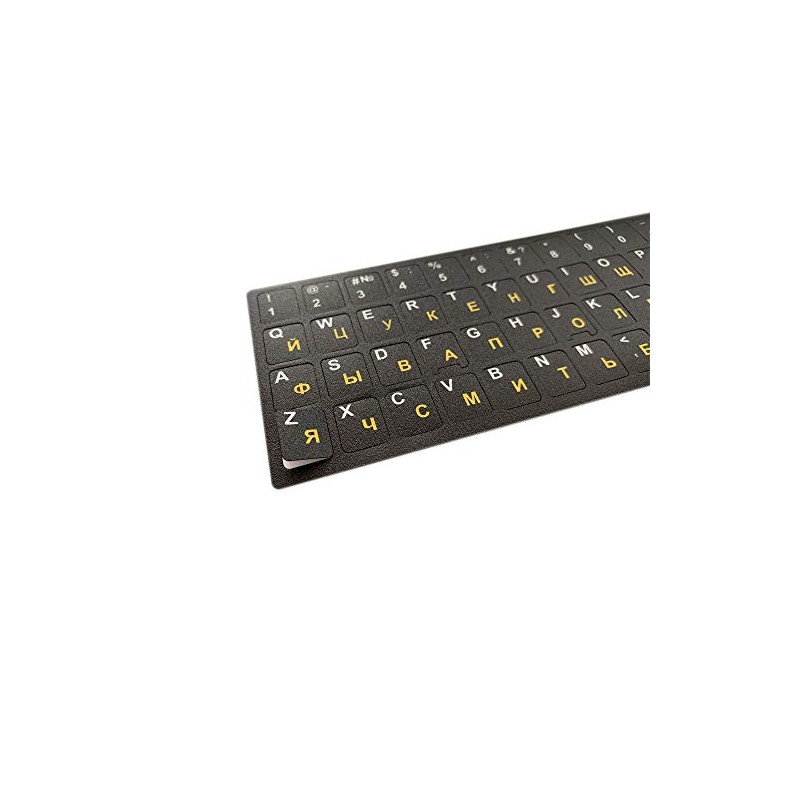 Mars Fox Russian English Keyboard Letters Stickers Frosted Non-Glare Alphabet