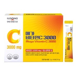 [Ildong Life Health] High-content mega vitamin C 3000mg 90 packets / [일동생활건강] 고함량 메가 비타민C 3000mg 90포