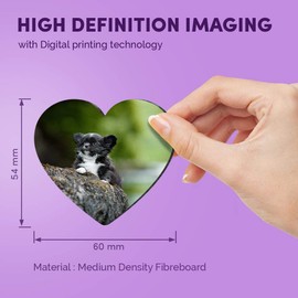 1 x Heart MDF Magnets - Tiny Chihuahua Puppy Dog Cute 46366