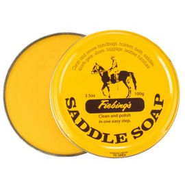 Fiebing’s Saddle Soap 100 g (3.5 oz) – Limpiador y Acondicionador para Cuero – Limpia y Pule en un Paso – Para Zapatos, Bolsos, Sillas de Montar y Artículos de Piel