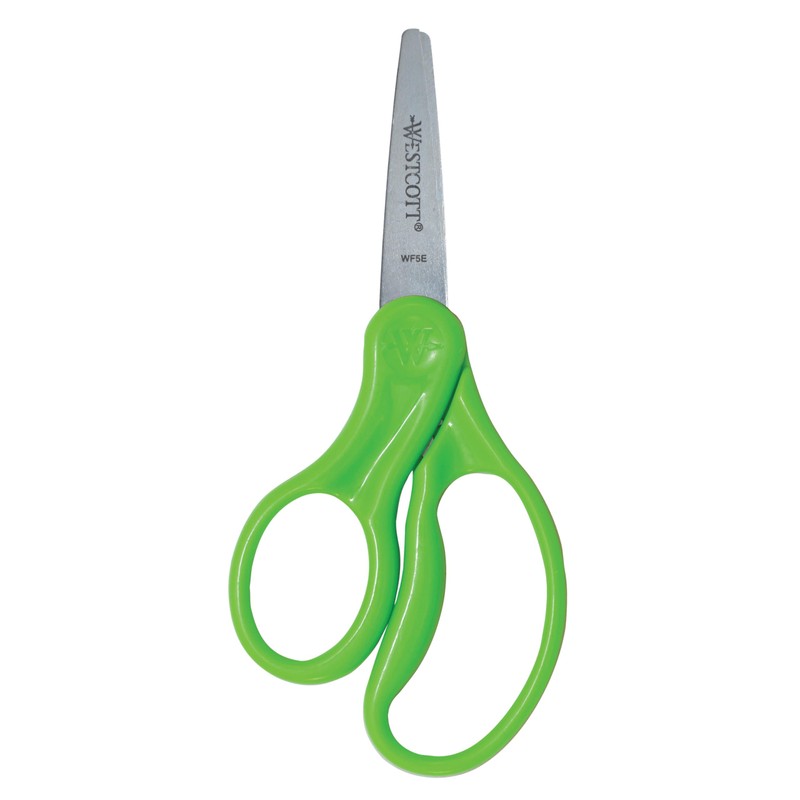 Westcott 13178 Left-Handed Scissors, Hard Handle Kids' Scissors, Back to