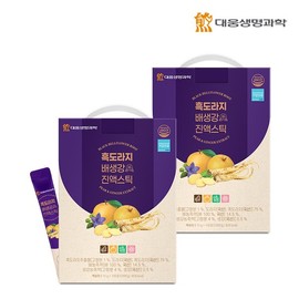 Daewoong BioScience 대웅생명과학 국내산 흑도라지배생강 진액스틱 10g 100포 2박스 Daewoong Life Science Domestic Black Bellflower Ginger Essence Stick 10g 100 Packs 2 Boxes