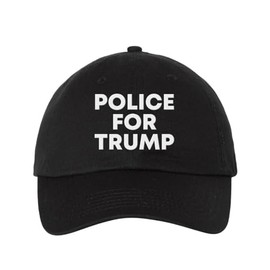 TeesAndTankYou Police for Trump Embroidered Baseball Cap Adjustable Cotton Dad Hat Black