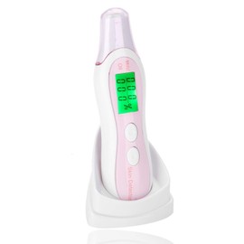 Salmue Analizador de Piel, Monitor Digital Tester Portátil, Monitor de Aceite de Agua y Humedad para el Cuidado de la Piel para Análisis y Pruebas de Piel, Carga USB, Sin Batería