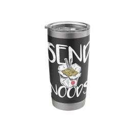 Send Noods Funny Innuendo Ramen Noodle Chinese Food Stainless Steel Insulated Tumbler