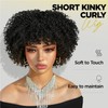 Hanne Fashion Short Curly Afro Wig With Bangs for Women