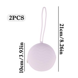 Tabanzhe 2 Pack Dummy Holder Cases with Strap,Safe Durable Pacifier Storage Container Set,Universal Portable Baby Dummy Holder Pod Box Holder Bag Accessories for Travel Home(Purple,Pink)