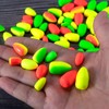 Alwonder 60pcs/Pack Oval Foam Fishing Floats, Surf Fishing Rig Float