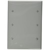 Leviton 3-Gang Blank Wallplate, Standard Size, Thermoplastic Nylon, 80735-GY, Gray