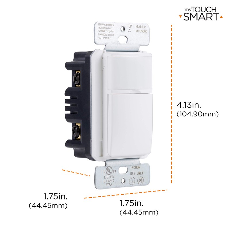myTouchSmart 41381 Wall Motion Activated Timer, Simple-Set, Up to 30ft.