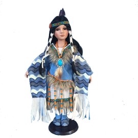 Jmisa 18" Porcelain Indian Doll