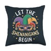 Let The Shenanigans Begin Jester Mask Carnival Magic Playful Throw