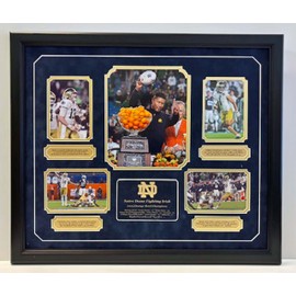 Notre Dame 2025 Orange Bowl Champions multi photos professionally framed with engraved nameplates (Black)