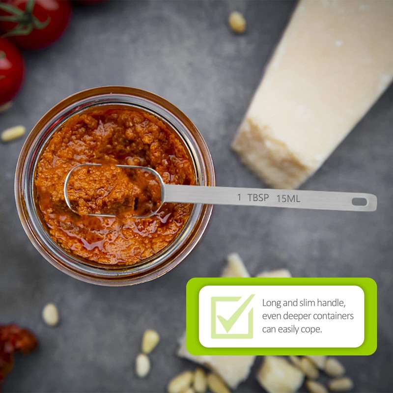 BERYLER 1PCS 1tbsp (3tsp, 15ml, 1/2oz) Single Measuring Spoon, Stainless