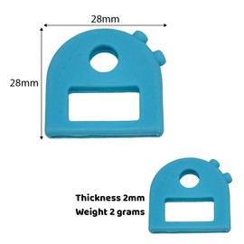 16 Pack Key Cap Label Set in 8 Different Colors Silica Gel Key Identification Label Covers for Standard Flat House Keys