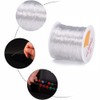 LISSION Clear Bead Cord, Elastic String for Bracelets 0.6mm, 2
