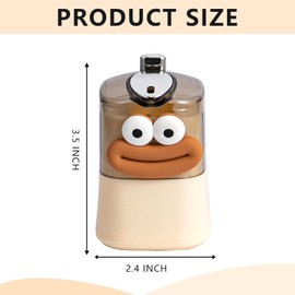 2 PCS Toothpick Holder Cute Automatic Pop-up Toothpick Holder Dispenser, Pop up Automatic Cute Big Mouth and Big Eye Decoration Novelty Toothpicks Container Kitchen Livingroom (Big Mouth+Big Eyes)