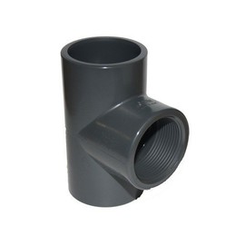 PVC T-Piece 90° Reduced Diameter 50 x 1/2 x 50 mm