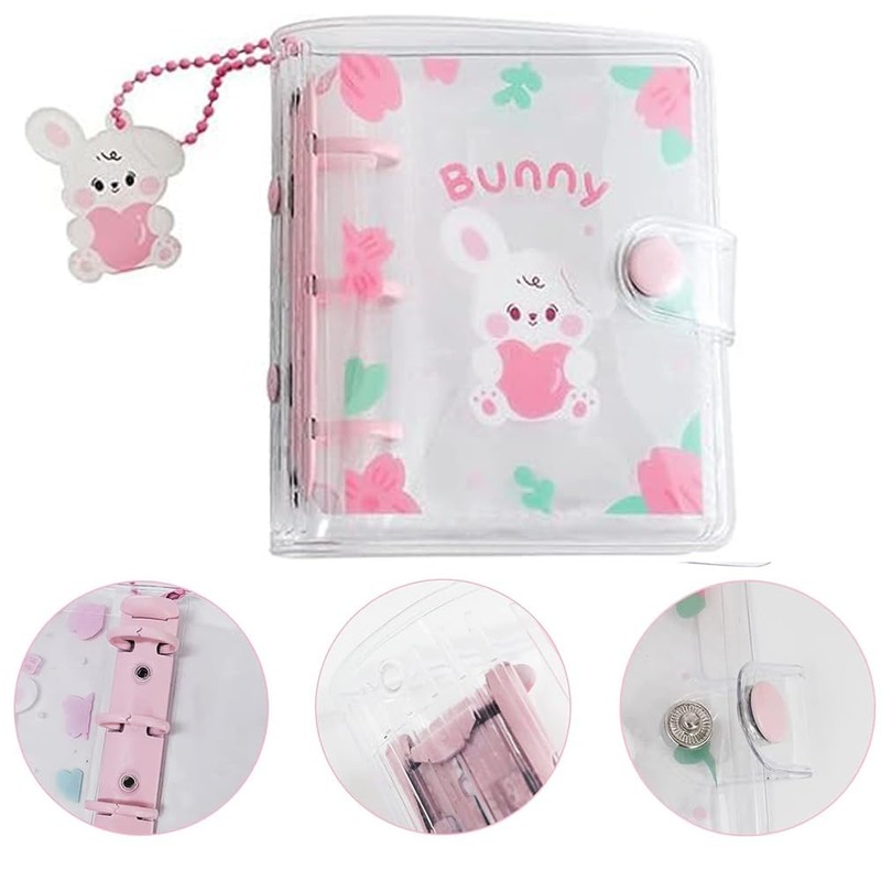 Sticker Notebook, Clear, Girls, Sticker Notebook, A8 Size, Clear Binder,