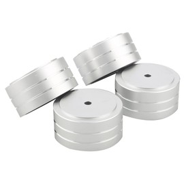 jingfei 8Pcs 40X20mm Aluminum HiFi AMP Speaker Isolation Stand Turntable Feet Pad (Silver)