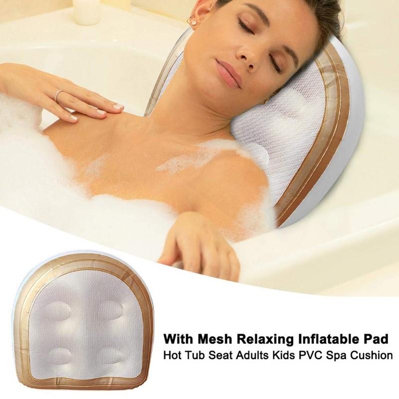 WBTY Bath Pillow, Spa Pillow, Bath Pillow with Mesh Cover,