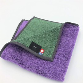 kainoo Imabari Towel, Hand Towel, Traditional Japanese Color, 13.4 x 13.8 inches (34 x 35 cm), Purple, Rust Bellflower x Thousand Rice, Made in Japan, Imabari, Gentle Texture, Commercial Towel,