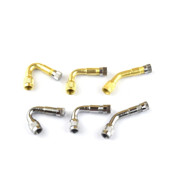 BESPORTBLE 4pcs Brass Valve Stem Extensions Angle Adapters for Car