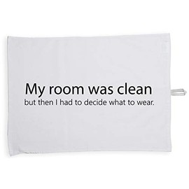 Hippowarehouse My Room was Clean but Then I had to Decide What to wear Tea Towel Eco Printed Dish Cloth Kitchen accessory 50cmx70cm 100% Cotton