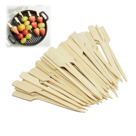 KUEEA Bambus Spieße 100 Stück - Fingerfood Spieße, Cocktailspieße, Snack Spieße Holz, Biologisch Abbaubar und Umweltfreundlich