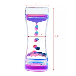 FixtureDisplays Fun Classic Fidget Sensory Toy Liquid Oil Bubbler Motion Timer Hourglass Autism`