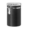 Oggi Stainless Steel Kitchen Canister 62 fl oz, Black -