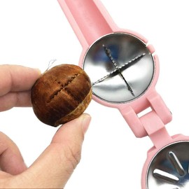 Chestnut Cutter Chestnut Opener Cutter Chestnut Tongs Nutcracker Chestnut Opener (Pink)