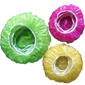 Plastic Food Cover, Pack of 60 Bowls, Cups Covers, Reusable Food Cover for Vegetables, Fresh Protection or for Home, Hotel Shower Cap