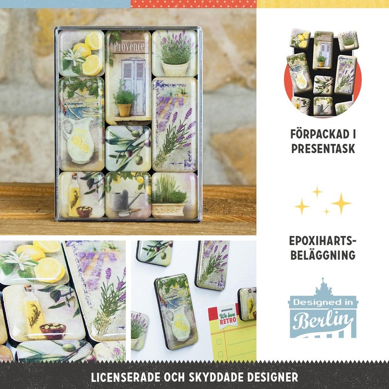 Nostalgic Art 83068 Home Country and Mediterranean, Magnet Set 9–Piece