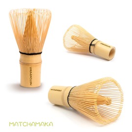 Premium Matcha Green Tea Whisk - Natural Bamboo - MATCHAMAKA 80 Prong Chasen - Traditional Japanese Bamboo Matcha Whisk - Matcha Ceremonial Powder whisk- The Perfect Matcha Green Tea Ceremony Whisk