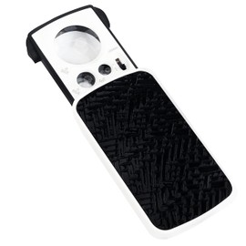 Kurtzy Taschen Lupe mit Licht LED - 30X 60X 90X - Kleine Schwarze Leselupe für Senioren - Leselupe mit Licht Taschenlupe Klappbar für Schmuck, Münzen, Diamanten und Briefmarken