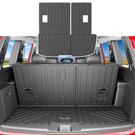 xipoqix Cargo Mat Compatible with 2009-2015 Honda Pilot Trunk Liner Cargo Liner Trunk Mat TPE Backrest Protector Replacement for 2009-2015 Honda Pilot Accessories