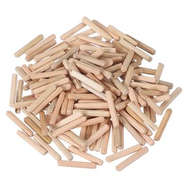 MECCANIXITY Wooden Dowel Pins 5/32" x 1" (4mm x 25mm) Straight Dowel Rods Wood Fluted Dowels Rods for Crafts Furniture DIY Hardwood Count 150