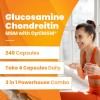 Doctor's Best Glucosamine Chondroitin Msm Joint Support 240 Count Capsules