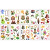 Hawaiian Temporary Tattoo Sticker Set (10-Pack) - Exotic Designs for