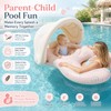 Parent-Child Inflatable Pool Float with Canopy – Double Seat PVC