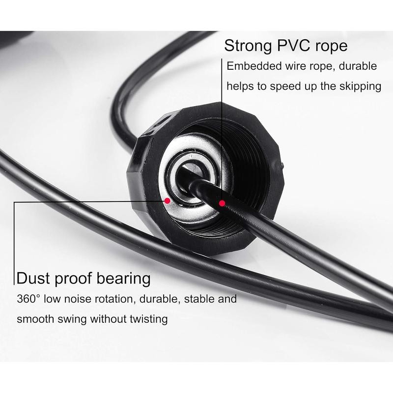 Jump Rope, Adjustable Jump Ropes,Skipping Rope Tangle-Free Rapid Speed with